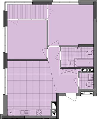 2-кімнатна 70.93 м² в ЖК Dibrova Park від 24 003 грн/м², Київ
