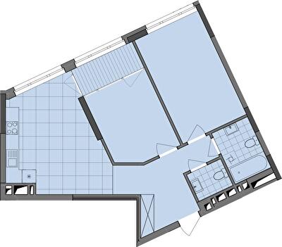 2-кімнатна 68.66 м² в ЖК Dibrova Park від 24 003 грн/м², Київ