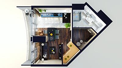 1-кімнатна 34 м² в ЖК Unity Towers від 48 700 грн/м², Одеса