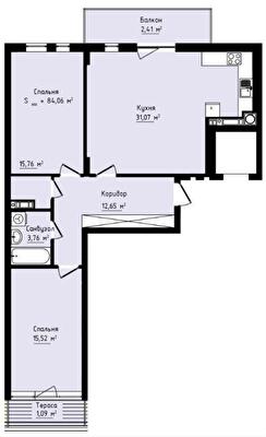 2-комнатная 84.06 м² в ЖК Globus Premium от 64 950 грн/м², Львов