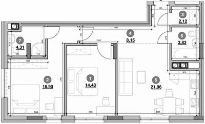 2-комнатная 71.75 м² в ЖК Вилла Погулянка от 48 050 грн/м², Львов