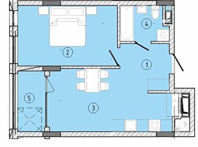 1-кімнатна 42.96 м² в ЖК Стрийська 45. Друга лінія від 31 050 грн/м², Львів