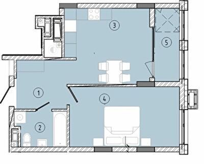 1-кімнатна 45.34 м² в ЖК Стрийська 45. Друга лінія від 31 050 грн/м², Львів