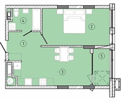 1-кімнатна 45.85 м² в ЖК Стрийська 45. Друга лінія від 31 050 грн/м², Львів