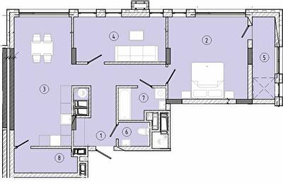 2-кімнатна 80.34 м² в ЖК Стрийська 45. Друга лінія від 31 050 грн/м², Львів