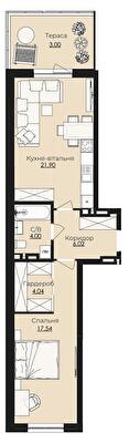 1-кімнатна 56.5 м² в ЖК Royal Park від 16 900 грн/м², м. Дубляни