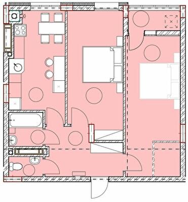 2-кімнатна 65.91 м² в ЖК Комфорт Плюс від 19 750 грн/м², м. Дубляни