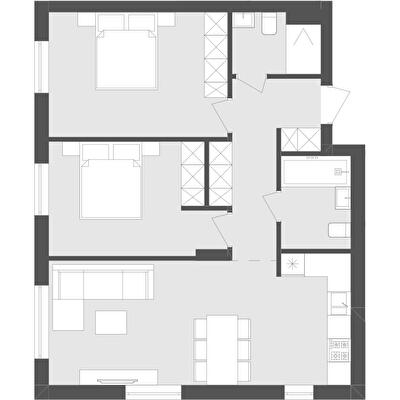 2-кімнатна 68.53 м² в ЖК Avalon Holiday від 20 000 грн/м², с. Сокільники