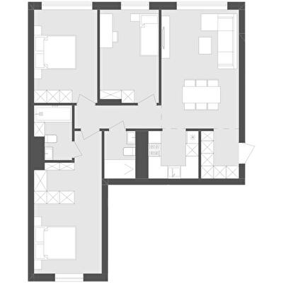 3-кімнатна 86.41 м² в ЖК Avalon Holiday від 18 500 грн/м², с. Сокільники
