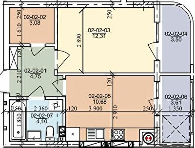1-комнатная 39.58 м² в ЖК на ул. Трускавецкая от 20 000 грн/м², с. Сокольники