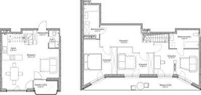 Дворівнева 109.64 м² в ЖК O2 Residence від 32 210 грн/м², Київ