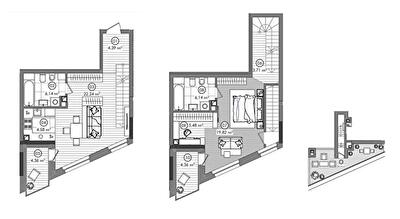 Дворівнева 84.71 м² в ЖК Creator City від 52 200 грн/м², Київ