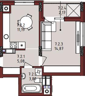 1-комнатная 35.14 м² в ЖК New от 25 900 грн/м², Львов