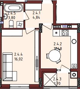 1-комнатная 37.8 м² в ЖК New от 25 900 грн/м², Львов