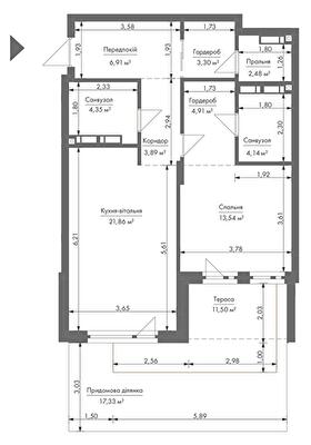 1-кімнатна 68.8 м² в ЖК Gravity Park від 38 218 грн/м², Київ