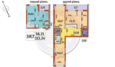 Двухуровневая 113.24 м² в ЖК Отрада от 25 058 грн/м², Киев