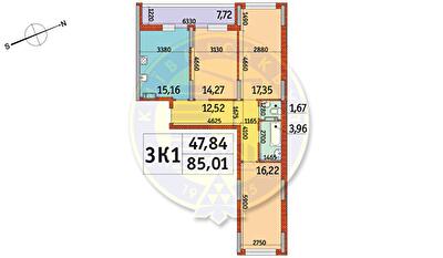 3-комнатная 85.01 м² в ЖК Отрада от 25 316 грн/м², Киев