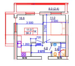 1-кімнатна 38.2 м² в ЖК Козацький Гай 2 від 34 850 грн/м², Київ