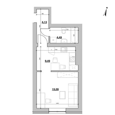 Студія 33.39 м² в ЖК Шенген від 33 981 грн/м², Львів