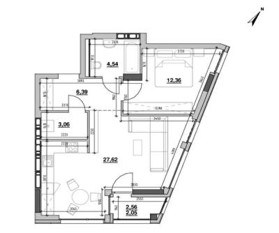 1-кімнатна 56.02 м² в ЖК Шенген від 25 692 грн/м², Львів
