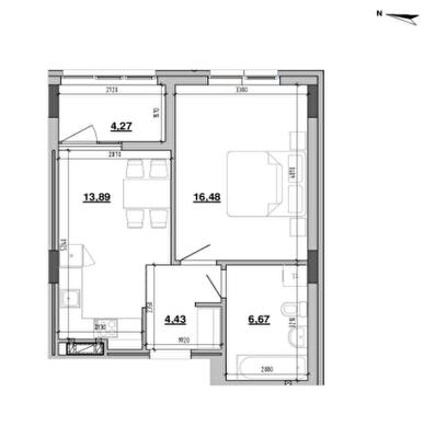 1-комнатная 45.74 м² в ЖК Містечко Підзамче от 28 154 грн/м², Львов