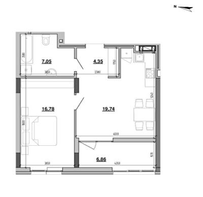 1-комнатная 54.75 м² в ЖК Містечко Підзамче от 28 551 грн/м², Львов