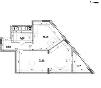 2-комнатная 63.8 м² в ЖК Містечко Підзамче от 28 115 грн/м², Львов