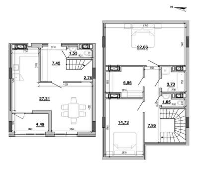 Двухуровневая 101.27 м² в ЖК Містечко Підзамче от 21 879 грн/м², Львов