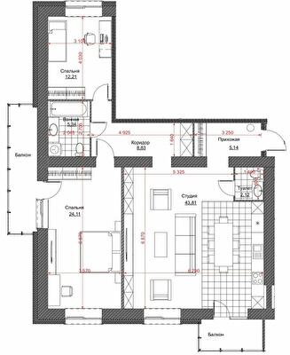 3-кімнатна 120 м² в ЖК Oasis від 21 550 грн/м², м. Кременчук