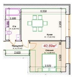 1-кімнатна 40.89 м² в ЖК GoodHome від забудовника, м. Ірпінь