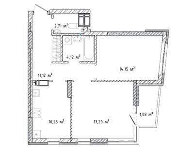 2-кімнатна 60.61 м² в ЖК Krona Park II від 22 844 грн/м², м. Бровари