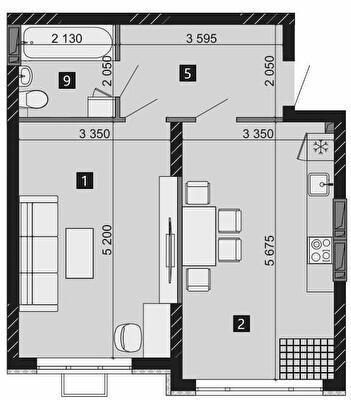 1-кімнатна 47.42 м² в ЖК LIKO-GRAD Perfect Town від 33 000 грн/м², Київ