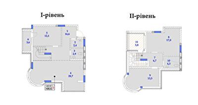 Двухуровневая 109.5 м² в ЖК Садочок от 21 500 грн/м², с. Новоселки