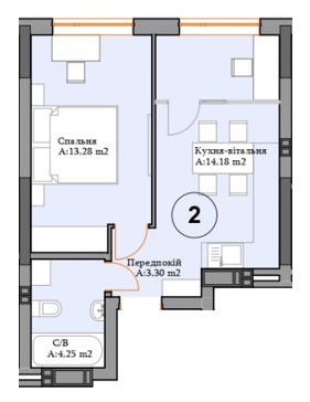 1-кімнатна 35.01 м² в ЖК River Plaza від 28 000 грн/м², м. Вишгород