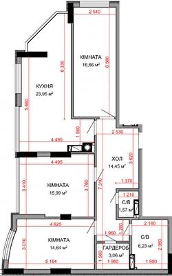 3-кімнатна 98.2 м² в ЖК Royal Park від 31 050 грн/м², м. Ірпінь