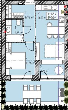 1-кімнатна 39.3 м² в ЖК Гостомельські Липки-5 від 18 000 грн/м², смт Гостомель