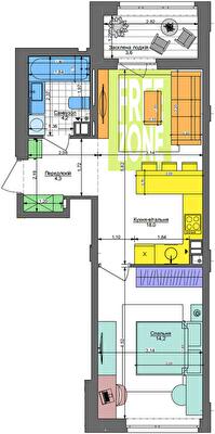 1-комнатная 44.3 м² в ЖК Respublika от 59 950 грн/м², Киев