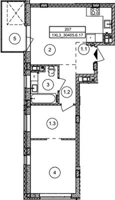 1-комнатная 49.2 м² в ЖК Respublika от 51 250 грн/м², Киев