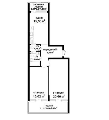 2-кімнатна 73.25 м² в ЖК Феофанія City від 44 000 грн/м², Київ
