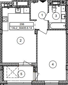 1-комнатная 47.1 м² в ЖК Respublika от 51 250 грн/м², Киев