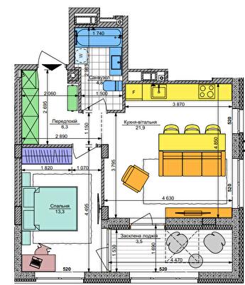 1-комнатная 49.8 м² в ЖК Respublika от 51 250 грн/м², Киев