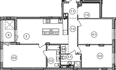 3-кімнатна 95.5 м² в ЖК Respublika від 51 000 грн/м², Київ