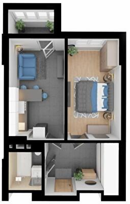 1-комнатная 41.6 м² в ЖК 4U от 34 100 грн/м², Киев