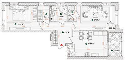 2-кімнатна 73.29 м² в ЖК Forest Park від 28 000 грн/м², Київ
