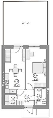 1-кімнатна 47.2 м² в ЖК Cherry House 4 від 18 000 грн/м², смт Гостомель
