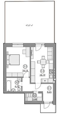 Однокімнатні в ЖК Cherry House 4