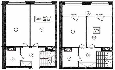 Дворівнева 105.13 м² в ЖК Olympic Park від 28 000 грн/м², Київ