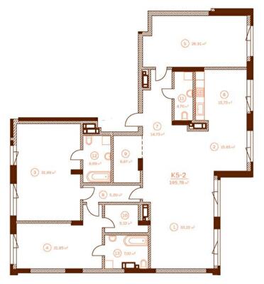 5+ кімнат 195.78 м² в ЖК Stanford від 79 000 грн/м², Київ