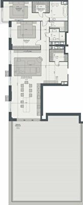 2-комнатная 198.32 м² в ЖК TRIIINITY от 72 700 грн/м², Киев