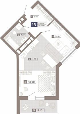 1-кімнатна 49.7 м² в ЖК Лук'янівський каскад від 2 385 308 грн/м², Київ